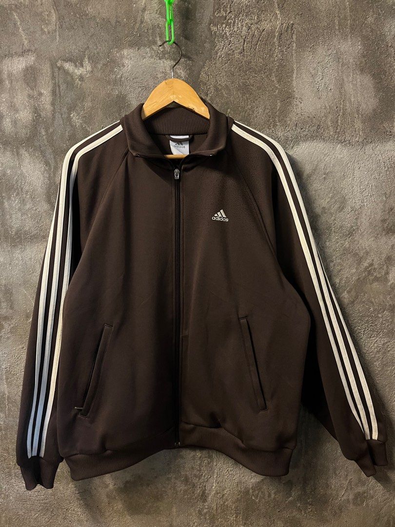 Adidas jacket brown and black new arrivals