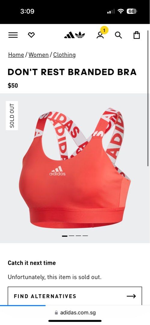 adidas Don´t Rest Branded Sports Bra Orange