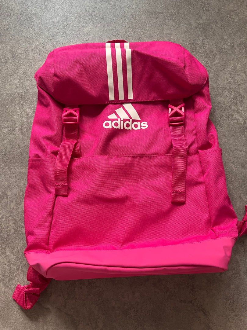 Hot pink adidas backpack cheap
