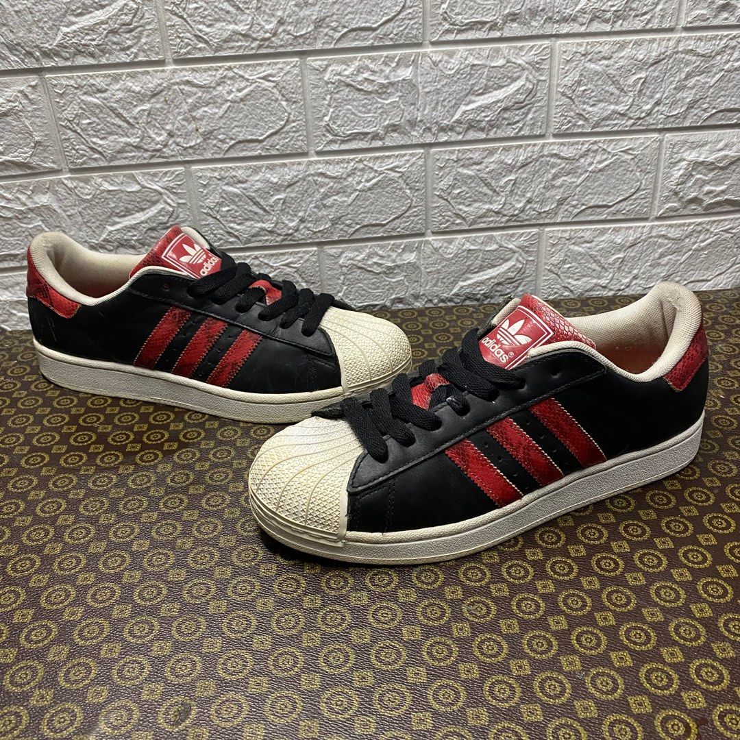 Adidas Superstar Black Red Snakeskin