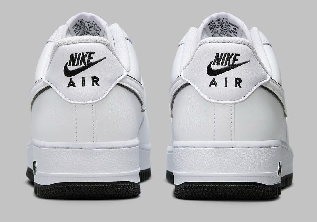Air Force 1 White Black Outline, Men's Fashion, Footwear, Sneakers on ...