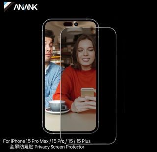 🇯🇵ANANK iPhone 15 系列：全屏防窺貼，日本9H 韓國LG物料 26 ° PRIVACY WITH REINFORCED EDGE TECHNOLOGY SCREEN PROTECTOR, PROTECT YOUR PRIVATE ALWAYS!  For iPhone 15 Pro Max iPhone 15 Plus iPhone 15 Pro