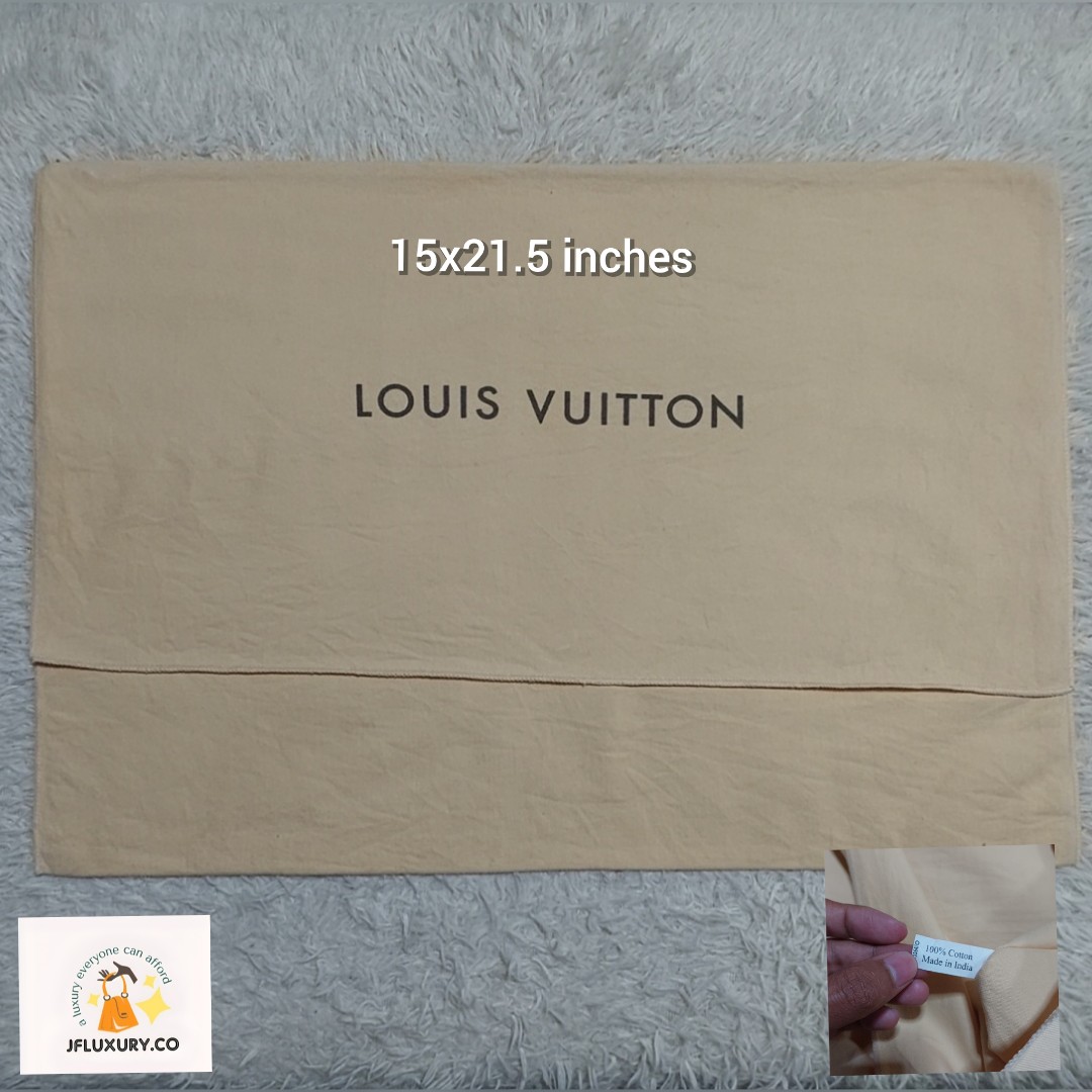 Authentic Louis Vuitton dust bag 15x22 inches, Luxury, Bags