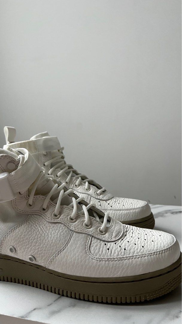 Authentic Nike Sf Air Force 1 Mid Ivory Luxury Sneakers