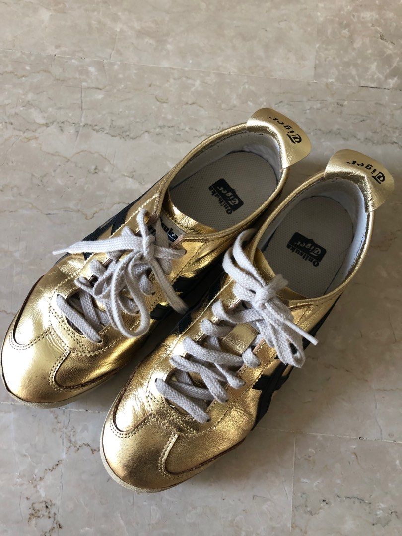 Gold sneakers on sale