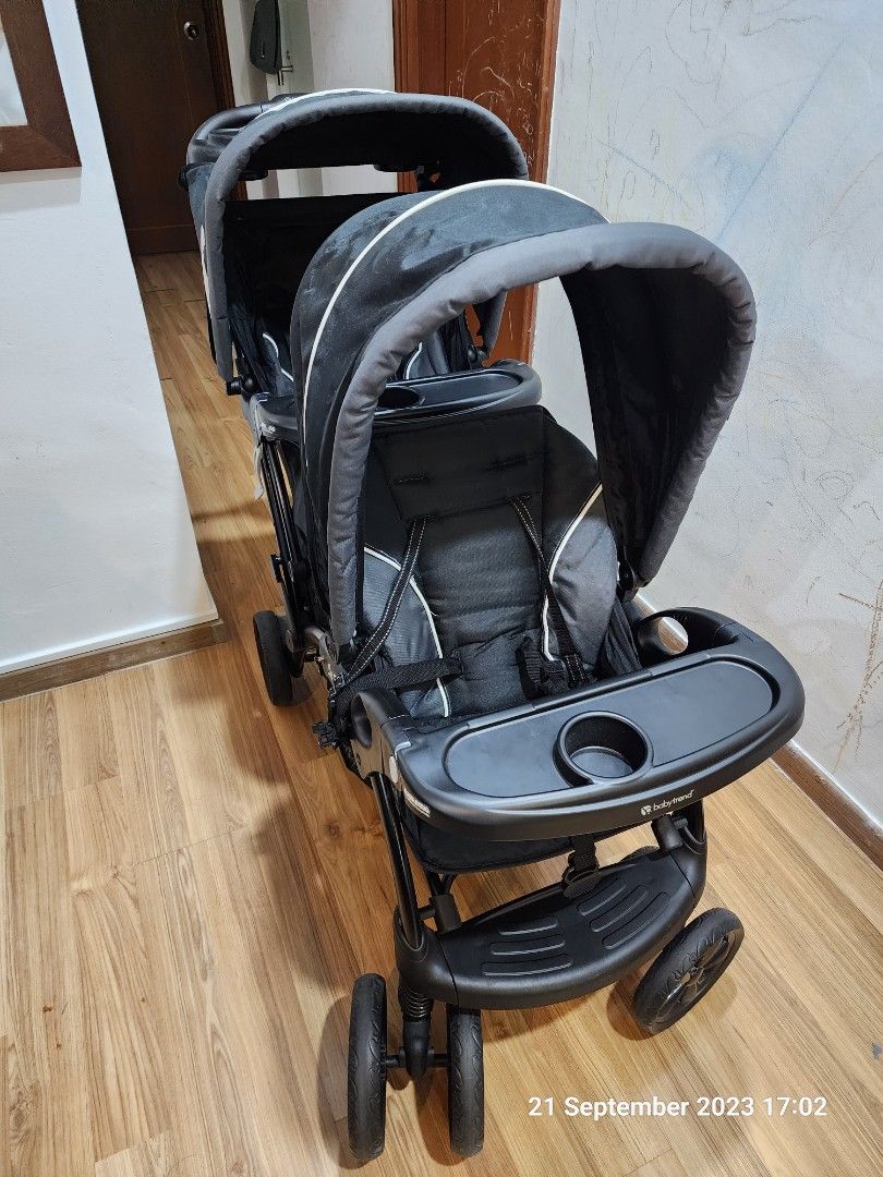 Baby trend sit n stand best sale double stroller onyx