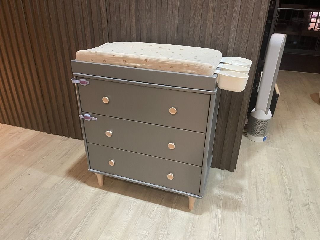 Babyletto Lolly 3Drawer Dresser with Removable Changing Tray, with