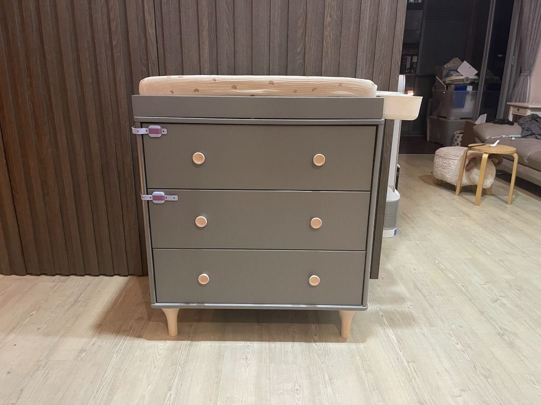 Babyletto Lolly 3Drawer Dresser with Removable Changing Tray, with