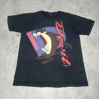 baju kaos vtg vintage Tasmanian devil 1993 hitam bekas second branded preloved