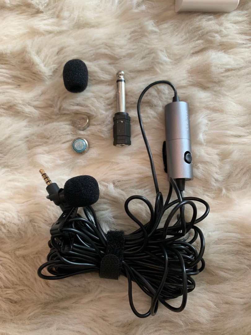 Battery Powered Lavalier Mic + XLR Input, Audio, Microphones on Carousell