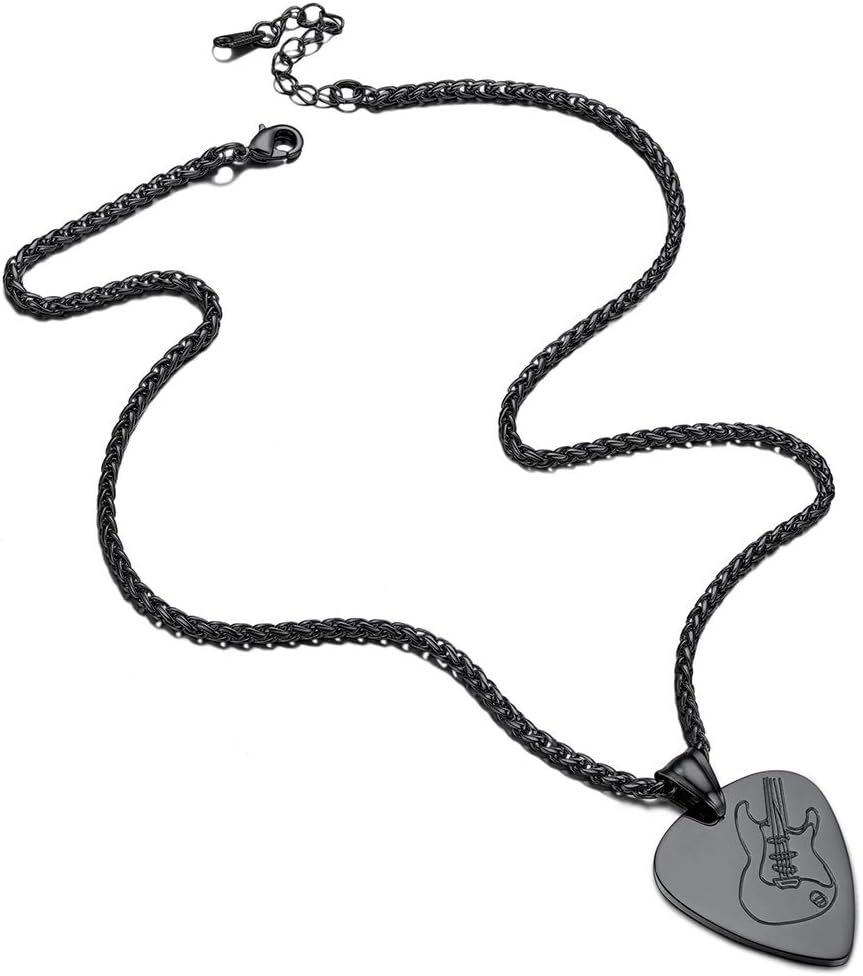 Mens guitar hotsell pick necklace