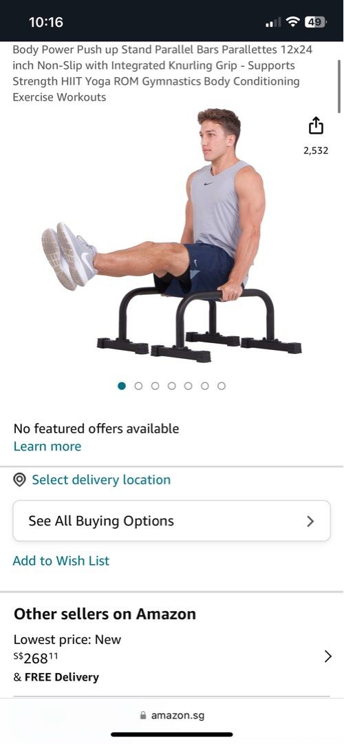 Body power push up bars store