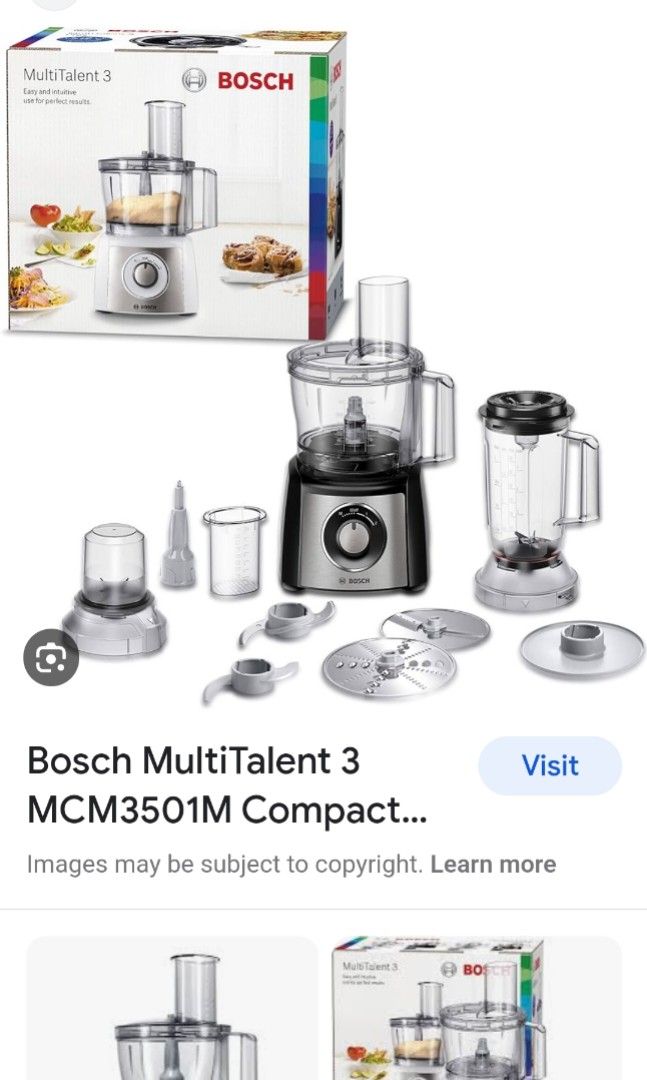Bosch multitalent 3 food processor, TV & Home Appliances, Kitchen ...