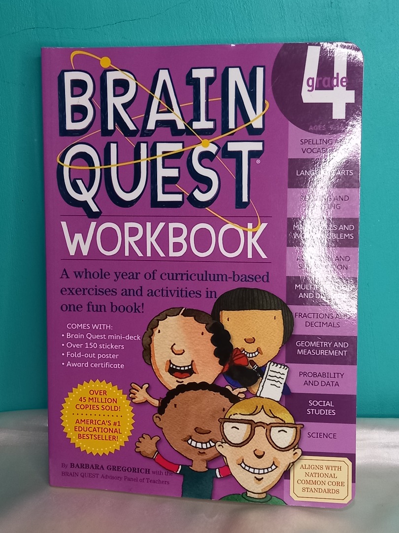 Brain Quest Work Book For Grade 4 Big Book, Hobbies & Toys, Books