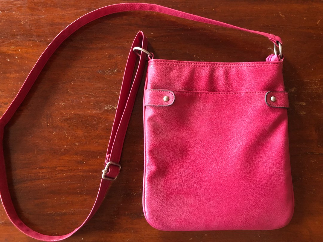 branded crossbody bag purse preloved fuchsia pink jules and james