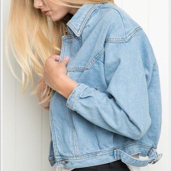 Brandy melville oversized denim jacket cheap