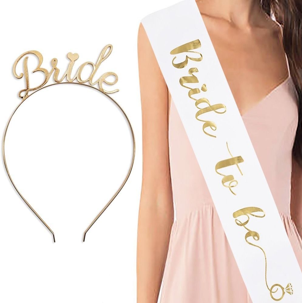 White bridal sash top