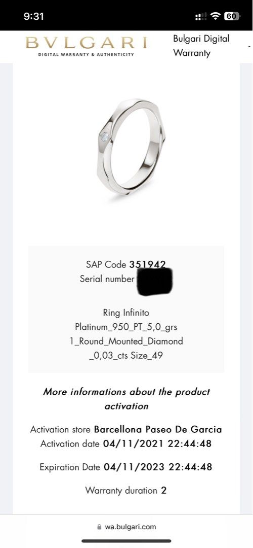 Bvlgari ring infinito alliance Luxury Accessories on Carousell