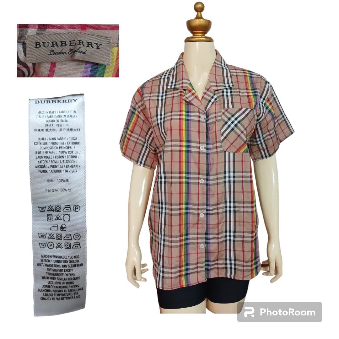 Burberry rainbow plaid store