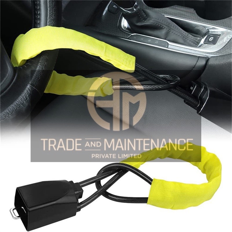 PROMOTION!!! Car Steering Wheel Wire Rope Lock Security Anti-theft Lock ...