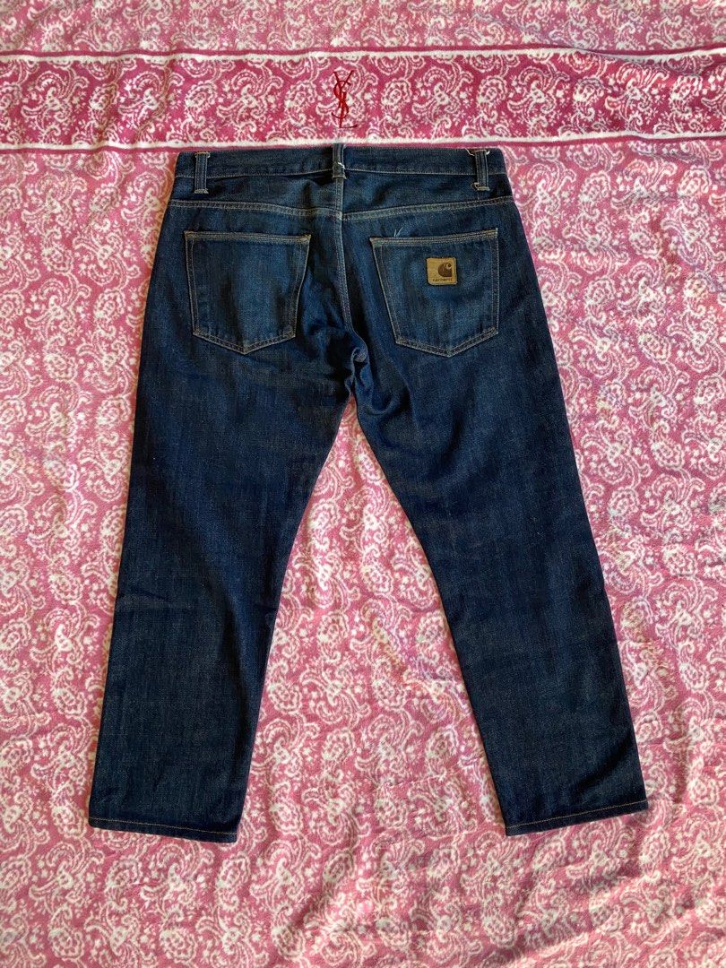 CARHARTT SELVEDGE DENIM PRIVATEER PANTS Men s Fashion Bottoms Jeans on Carousell