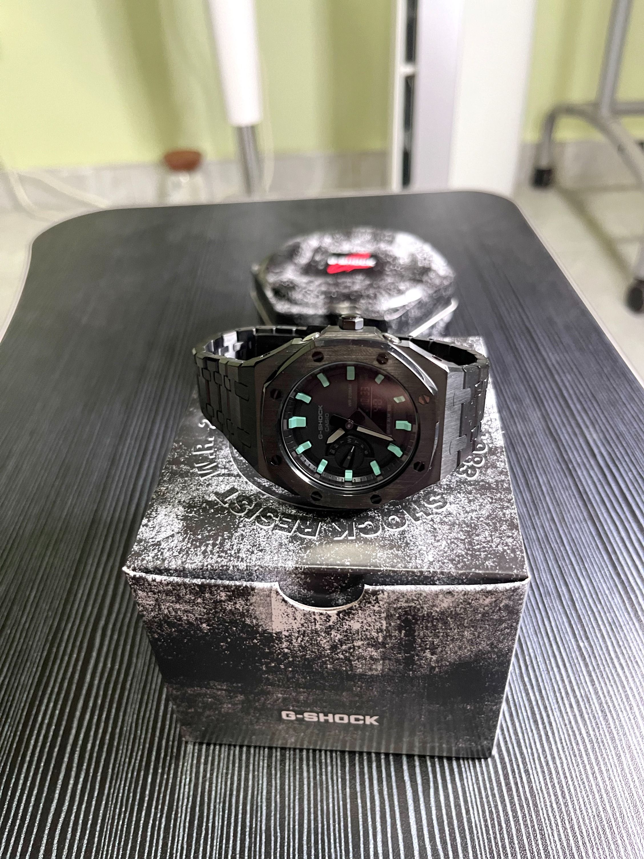 Casio G Shock Custom Royal Oak Casio Oak GA 2100 1A1 Black