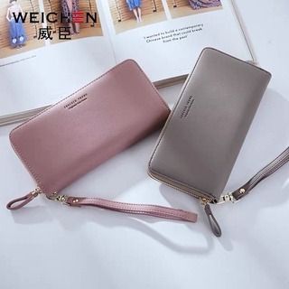 Casual Korean style long wallet purse for women WEICHEN women zipper long wallet gift hotselling KNT2608