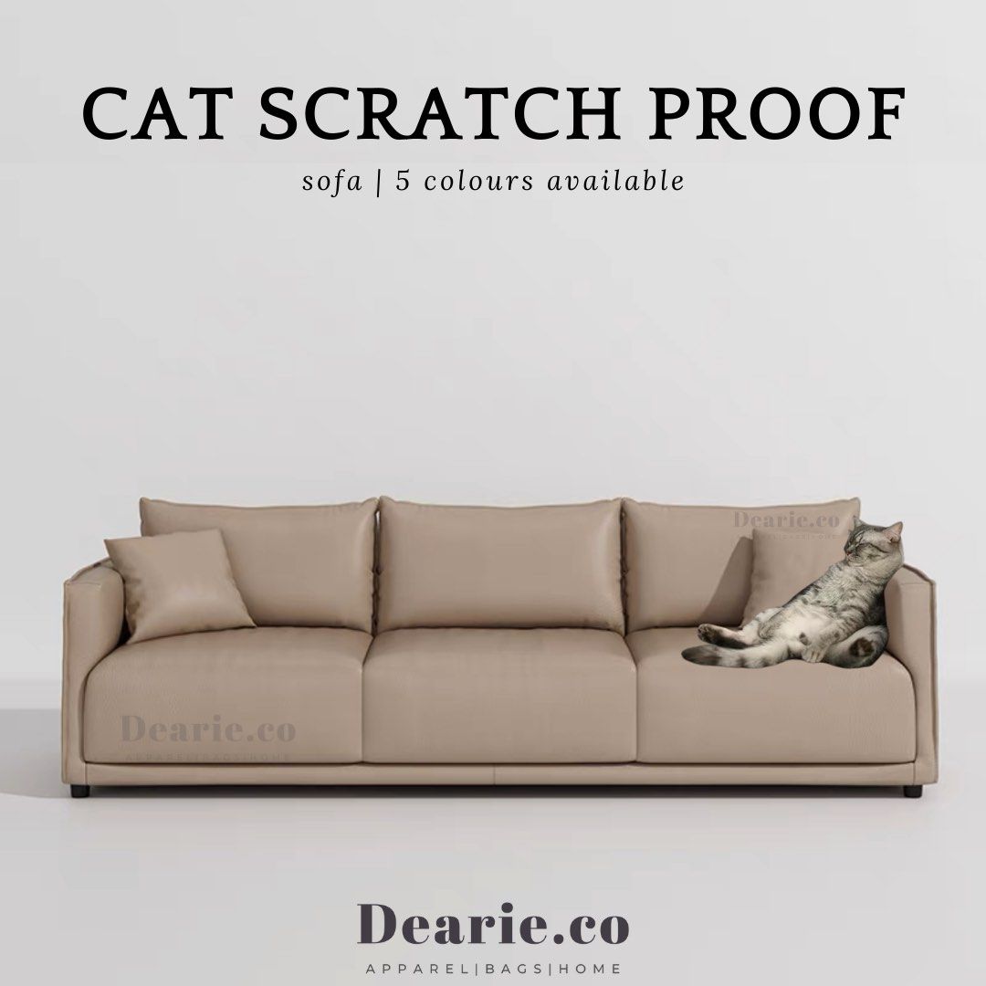 Cat scratch proof sofa BRAND NEW 4 seater 3 seater 2 seater armchair sofa set scandi farmhouse modern BTO condo pet cat sofa Furniture Home Living Furniture Sofas on Carousell