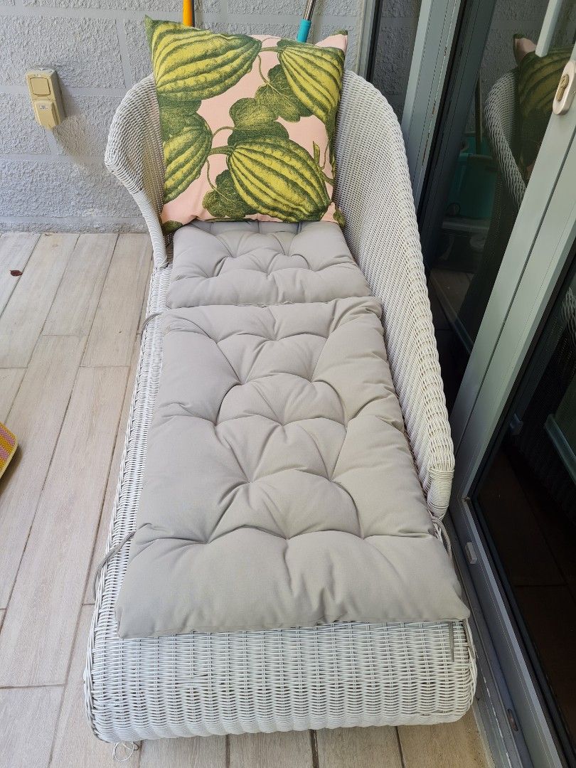 Chaise long chair indoor or outdoor with cushions Furniture Home Living Outdoor Furniture on Carousell