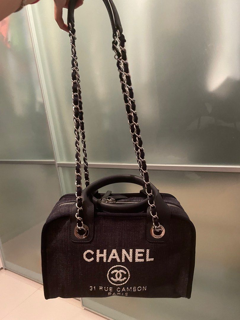 Chanel deauville bowling bag, Luxury, Bags & Wallets on Carousell