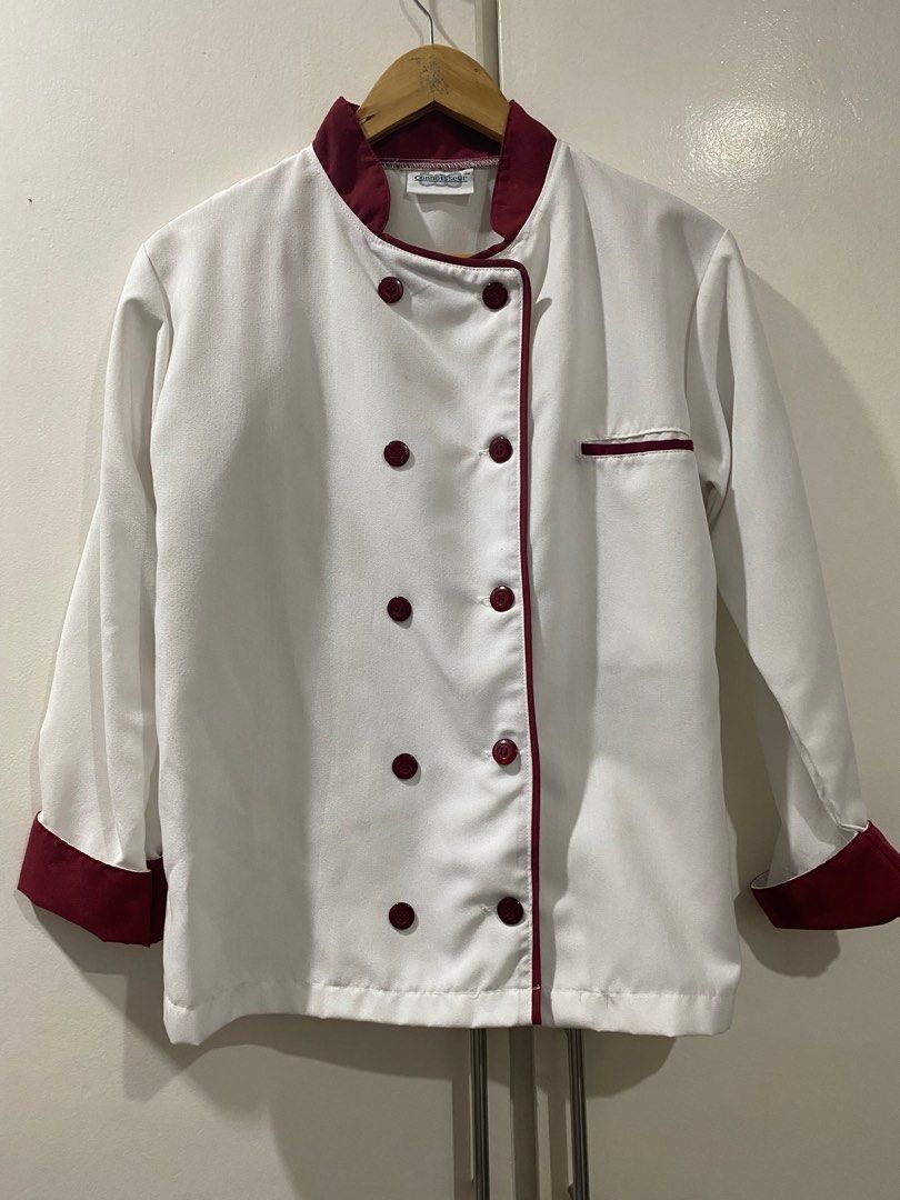 Chef’s Jacket with Spoon Slot (Category: Other Kitchenware & Tableware) located in Paranaque City. Submitted by funkmeup (Listing ID 1256047921, Image 1). Description: Used once for TLE class in high school .