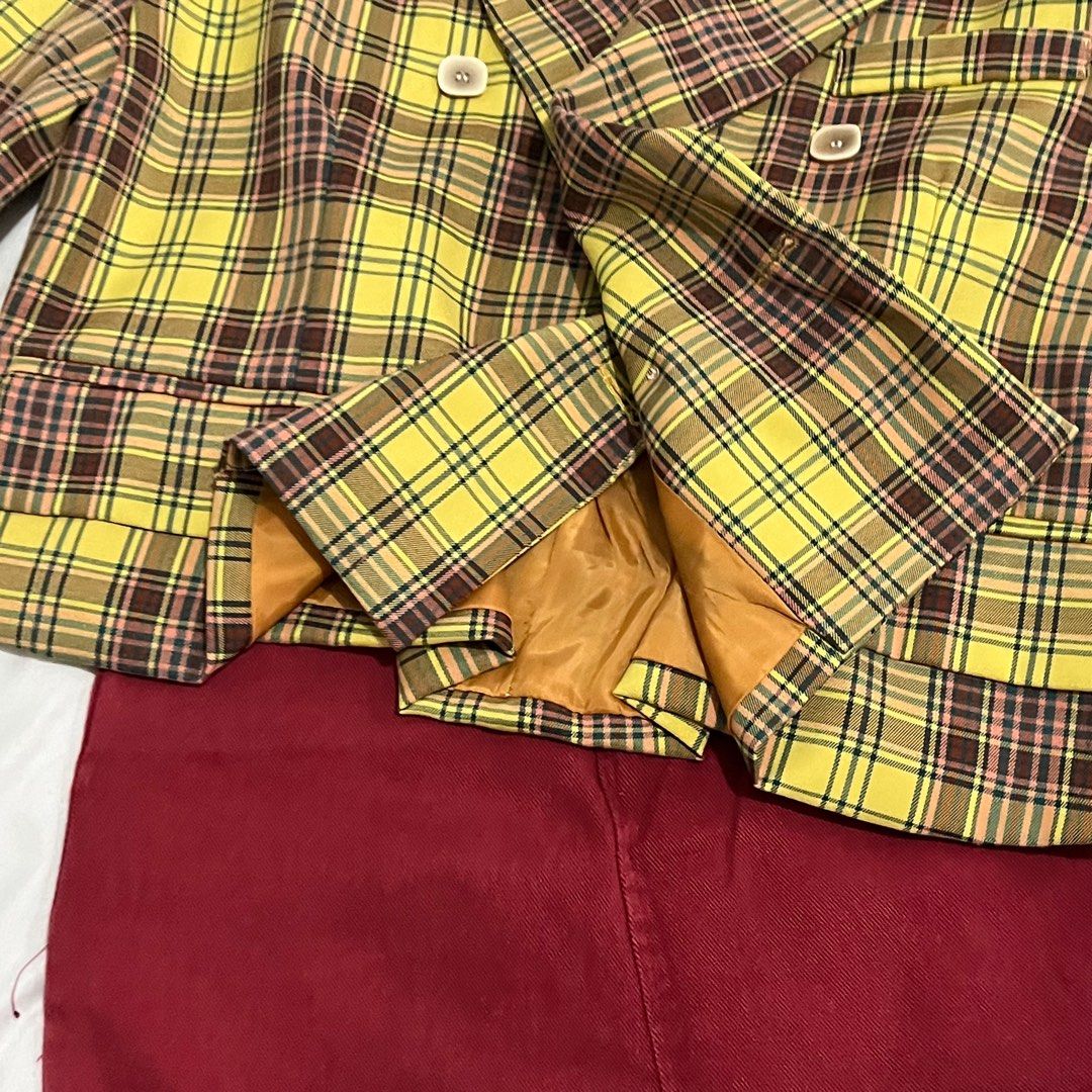 Yellow plaid blazer clueless hot sale