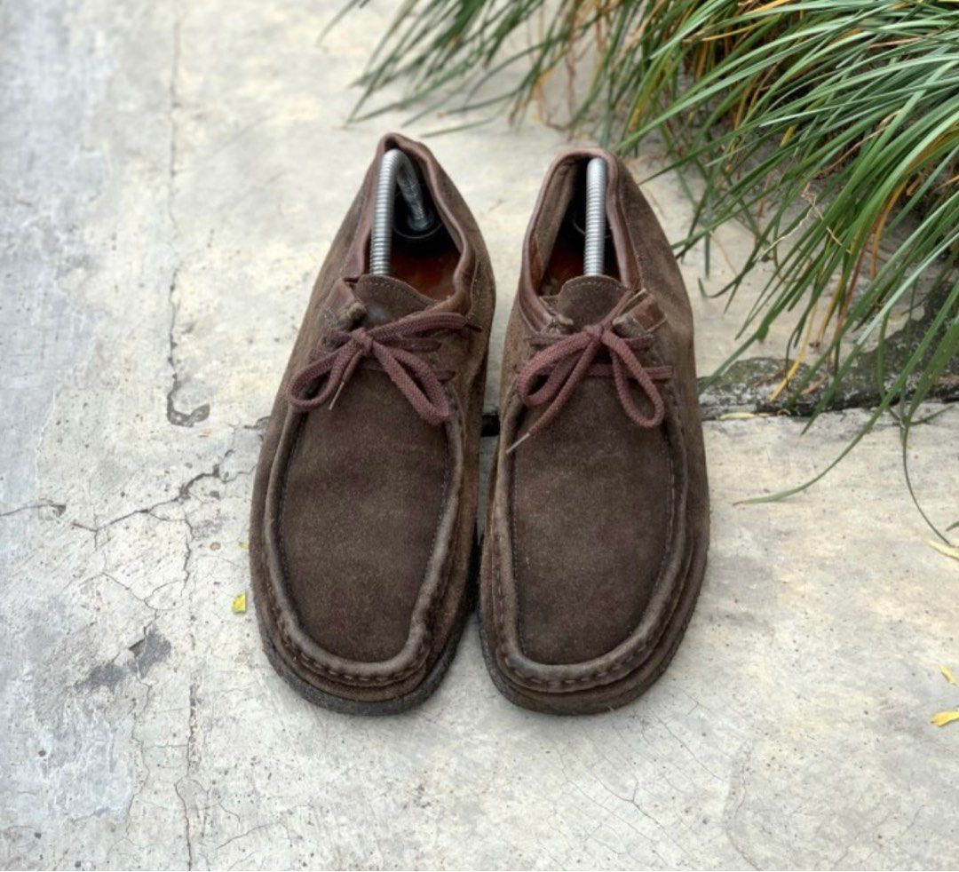 Clarks Wallabee Brown Suede Size 43 Original Authentic 100 Sepatu Formal Semi Formal Footwear Shoes Like New Shoe Second Alas Kaki Bekas Preloved 2nd Pre Loved Cokelat Coklat Fesyen Pria Sepatu