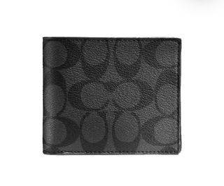Coach Men Wallet (Canvas, Grey)
