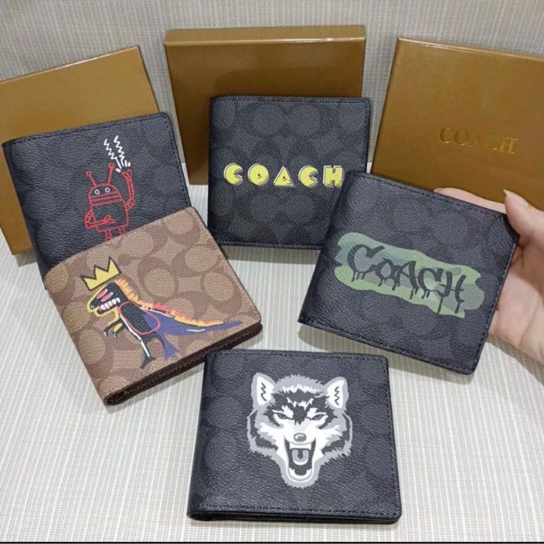 COACH SIGNATURE Men Wallet Dompet Lipat Cowok