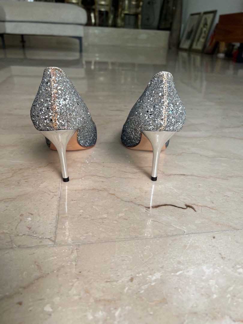 Coarse Glitter Heels