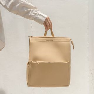 Coco x Fifi Addison Beige Minimalist Laptop Backpack