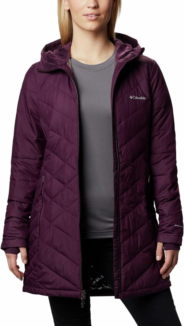 Columbia omni heat long hooded jacket clearance