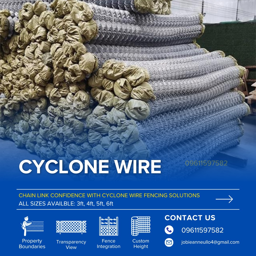 Cyclone Fence Wire Mesh Fencing Diamond Mesh Galvanized Steel