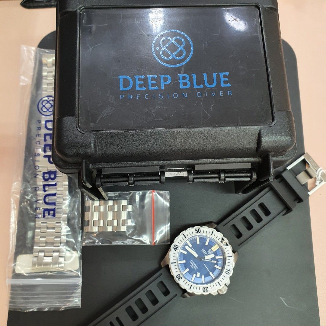 DEEP BLUE daynight MIL OPS Diver Tritium T 100 44mm Men s Fashion Watches Accessories Watches on Carousell