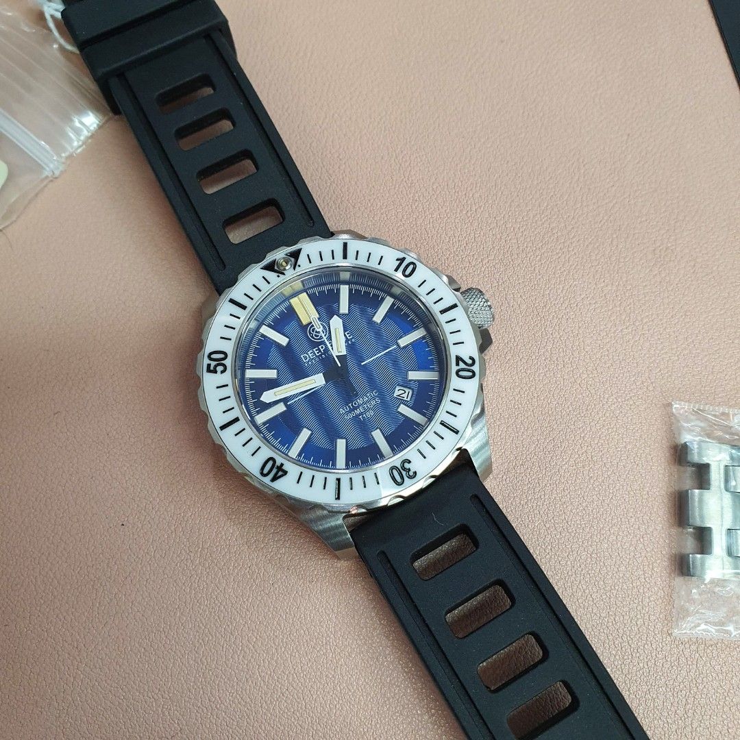 DEEP BLUE daynight MIL OPS Diver Tritium T-100 44mm, Men's Fashion