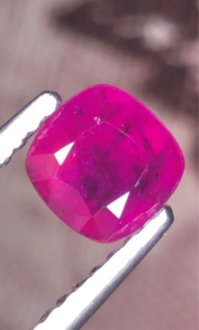Ruby Purplish Red 0.80 ct Unheated Untreated Women s Fashion