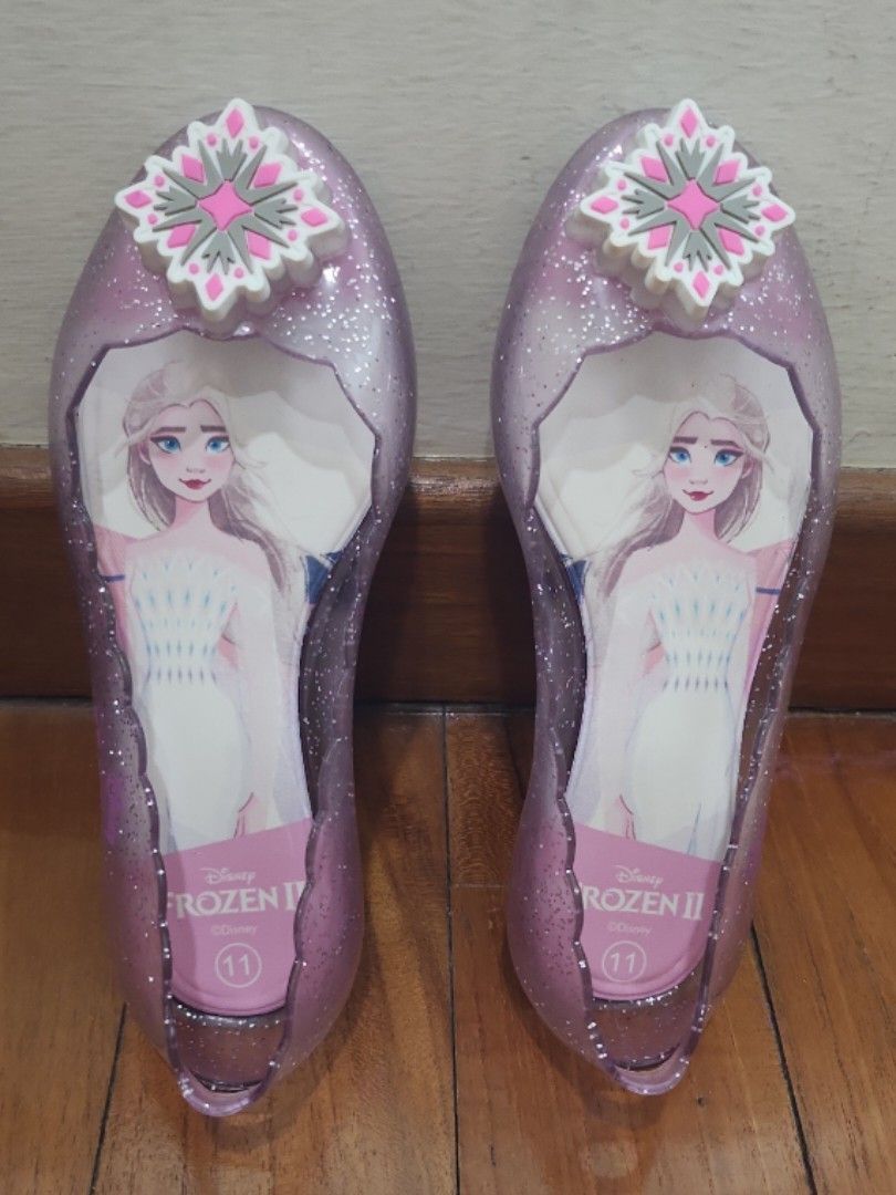 Disney Frozen Elsa Jelly Princess Ballet Flats with LED Lights, Babies & Kids, Babies & Kids