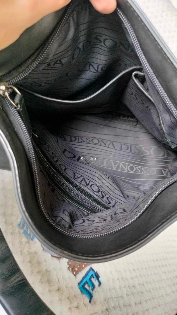 Dissona Black Leather Hobo Bag