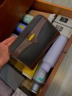 DUNHILL CLUTCH BAG WITH SLING HAND HANDLE