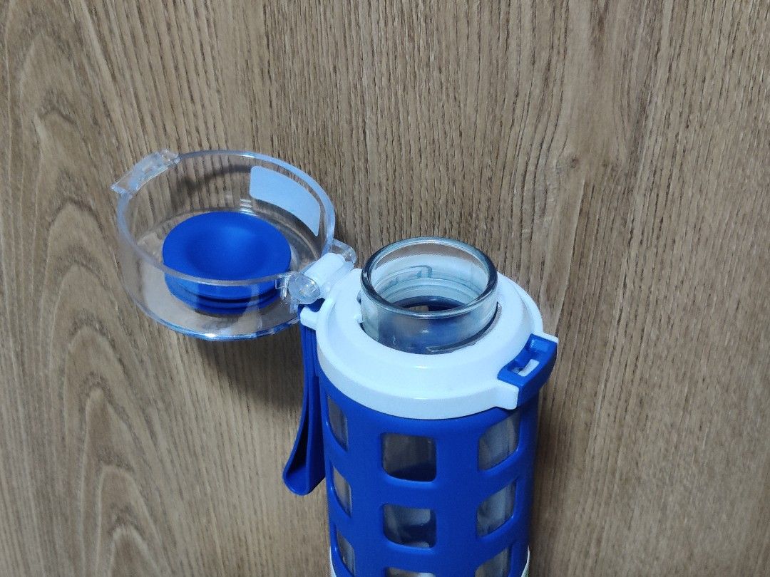  Ello Syndicate Glass Water Bottle, Bold Blue, 20oz
