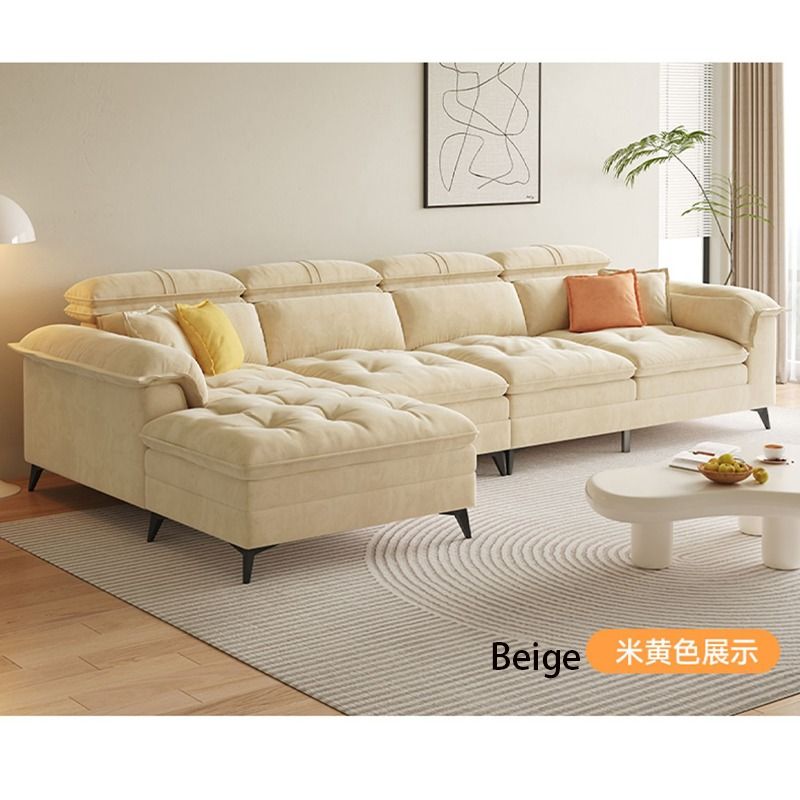Faux Suede Sofa Cream style sofa Comfortable sofa Free Delivery