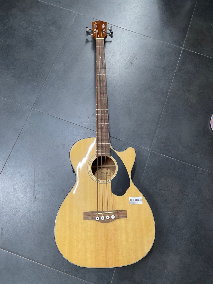Fender CB60SCE Natural LR Bass Acoustic Guitar, Hobbies & Toys, Music