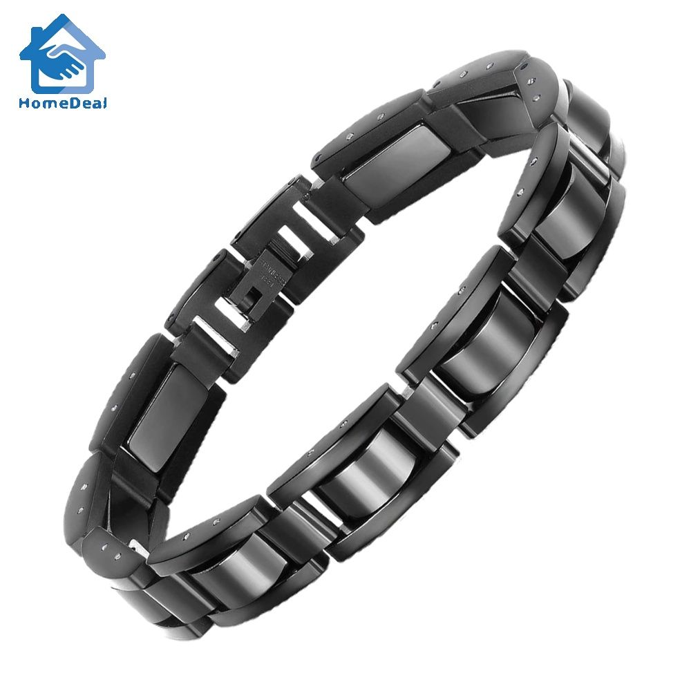 Mens black outlet magnetic bracelets