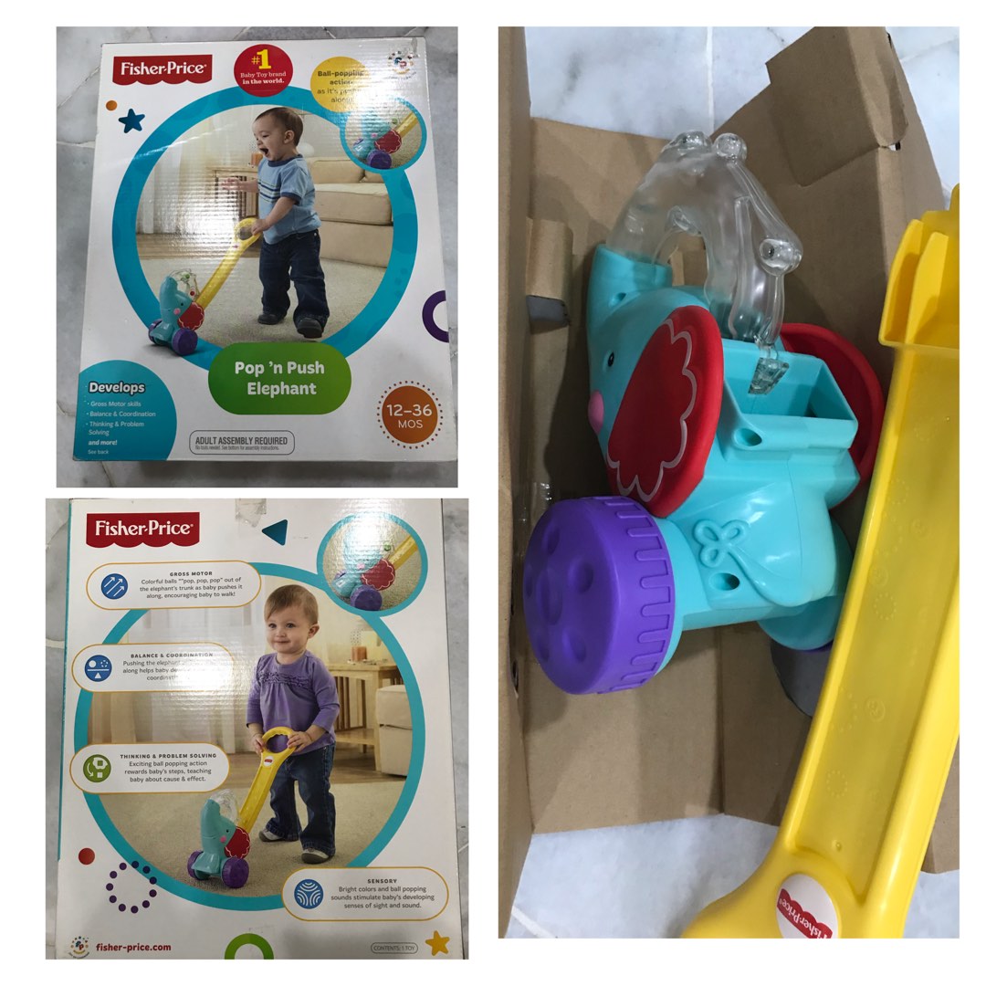 Fisher Price Pop n Push Elephant